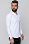 Slim Fit Cotton Satin Classic White Shirt Gk 604 - 3