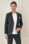 Slim Fit Bag Pocket Stretchy Spandex Blend Plain Nefti Blazer Jacket C 696 - 2