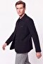 Comfort Fit Knitted Textured Pocket Buttoned Black Seasonal Shirt Jacket C 732 - 6
