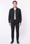 Comfort Fit Side Pockets Flexible Cotton Snap Fasteners Black Shirt Jacket C 736 - 6
