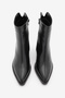 Women's Side Zipper Stitched Detailed Daily Heeled Boots Lakos Black - 7