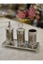 Metal Bathroom Set Silver - 3