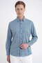 Slim Fit Gingham Printed Cotton Collar Buttoned Green Shirt g 1604 - 3