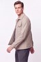 Comfort Fit Side Pocket Buttoned Flexible Beige Linen Shirt Jacket C 737 - 6