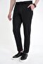 Comfort Fit Comfortable Fit Elastic Waist Dobby Woven Flexible Cotton Black Jogger Pants P 1217 - 3