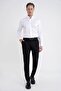 Comfort Fit Comfortable Fit Side Pocket Flexible Cotton Gabardine Pleated Black Trousers P 1211 - 2