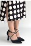 Kanji Black Satin Heeled Shoes - 2