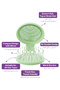 Beauty Makaron Hair Brush - 3D Flexible, Mirrored, Bag Size - Compact Detangler - 3