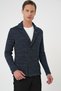 Slim Fit Jacket Lapel Pocket Double-Breasted Navy Blue Wool Knitted Sweater Jacket 01 - 4