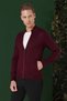 Slim Fit Ribbed Burgundy Wool Zippered Cardigan Knitwear Sweater Tr 860 - 3
