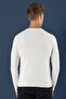 Slim Fit Ribbed Plain Ecru Wool Crew Neck Knitwear Sweater Tr 858 - 7
