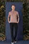 Slim Fit Ribbed Zippered Half Fisherman Wool Dusty Rose Knitwear Sweater Tr 861 - 6