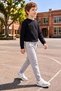 Double Legged Boys' Trousers with Tie Waist