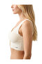 Front Snap Button Bra Seamless Ribbed Bralette Bra Suitable for Daily Use Women's Crop Bras Laser Cut - O8803 - 3