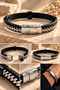 Men's Steel Bracelet - Steel Black Fishnet Model Bracelet - 3
