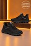 Men's Waterproof Poly Sole Fuspedli Sports Shoes - Black