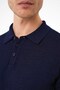 Comfort Fit Polo Neck Cotton Short Sleeve Casual Navy Blue Knitwear T-Shirt Tr 880 - 6