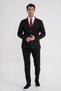 Comfort Fit Jacket with Collar, Pocket, Buttoned Black Wool Knitwear Jacket 04 - 4