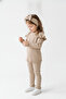 Ruffled Ribbed Corded Fabric Cotton Stretchy Bottom Top Set and Bandana 3-Piece Set - 6