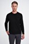 Comfort Fit Cotton Crew Neck Long Sleeve Black T-Shirt Ts 892 - 2