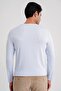 Slim Fit Stretch Cotton Long Sleeve Ice Blue T-Shirt Ts 870 - 6