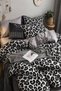 Double Duvet Cover Set with Fitted Sheet Leopard Premium Cotton 64s - 4