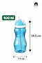 400 ml Children's Water Bottle with Straw - Practical Easy-Open Straw System, Leak-Proof Flask for School and Kindergarten, Bpa-Free. - 2