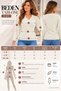 Timeless Elegance - Women's V-Neck Long Sleeve Knitwear Blouse - 6
