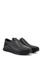 Black Genuine Leather Round Toe Casual Men's Shoes 42132 - 2