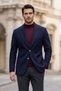 Slim Cut Special Design Metal Button Bag Pocket Wool Blazer (Cache Jacket)
