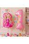 Balloon Concept 1 Year Old Balloon Set Barbie and Pink Figure Balloon Birthday Balloon Set