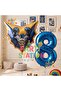 Batman 8 Years Old Navy Blue Number Balloon Set Bat Man Batman Birthday Party Balloon Set