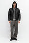 Men's Hooded Fur Lined Leather Jacket - 5