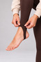 Women's Brown Color Inside Fleece High Waist t Shaping / Sculpting Heeled Winter Ş Fleece-Lined Füzo Leggings - 4