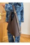 Leather Tote Shoulder Bag with Adjustable Lock Strap and Puppy - 6