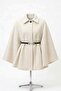 Cloak Poncho with Belt Product Length 77cm Wool Cloak 2026002 Cream