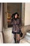 Imported Cashew Fabric Leopard Pattern Belted Belt and Zipper Detail Lined Design Trench Coat