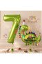 Dinosaur Balloon 7 Year Old Balloon Set Dinosaur Concept Balloon and Green Color Number Balloon