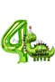 Dinosaur Balloon 4 Year Old Balloon Set Dinosaur Concept Balloon and Green Color Number Balloon - 2
