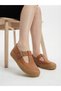 Genuine Leather Tan Buckle Anatomical Sole Women's Shoes