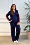High Collar Stripe Detailed Tracksuit Set - 7