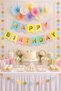 Makaron Hologram Happy Birthday Banner Text Colorful Birthday Decoration Text