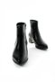 Women's Black Patent Leather Heeled Boots 00292 - 4