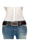 100% Genuine Leather, Silver Buckle Claret Red Women's Jeans Belt 4 Cm=an-byn-60 - 3