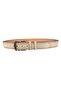 Genuine Leather Suede Cream Color Belt 4 Cm=suede.leather.4cm - 3