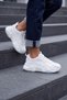 Women's Sneaker Thick Sole Lace-Up Sports Shoes Pizen White - 2