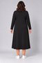 Plus Size Cross Stripe Detailed Slit Long Sleeve Viscose Dress - 3