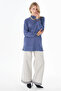 Half Turtleneck Viscose Knitwear Tunic Crown Blue - 2