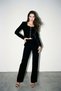 Black Loose Cut Velvet Trousers - 2
