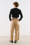 Crew Neck Short Knit Sweater Black - 6